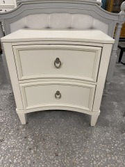 Cream Concaved Nightstand