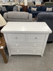 White 5 Drawer Bureau