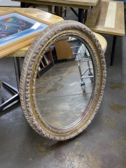 Patina'd Round Mirror
