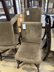 Brown Micro Fiber Dining Rm Chair