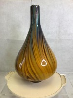 Hand Blown Art Glass Vase Multi Color Onion Skin