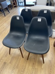 Black Bucket Dining Chair