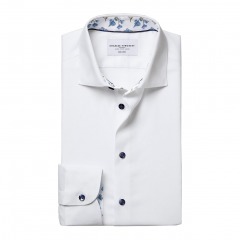 4060 P2 | CHARLES TYRWHITT Non-Iron Stretch Floral Trim Shirt