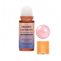 4008 M3 | HAIKO Organic Castor Oil & Rose Quartz Roller 2-Pack
