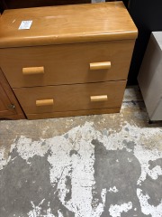 2 Drawer Wood File Cabinet