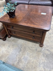 Cherry Wood Storage Coffee Table w\/ 4 Drawers