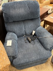 Royal Blue Electric Recliner\/ Rocker