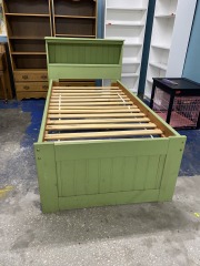 Pistacio Twin Bookshelf Bed frame