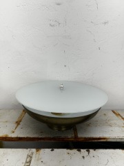 Vintage Glass 2 Light Semi Flush Mount Ceiling Fixture