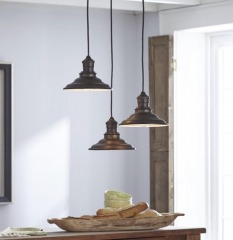 allen + roth Aged Bronze Industrial 3 Light Pendant Fixture