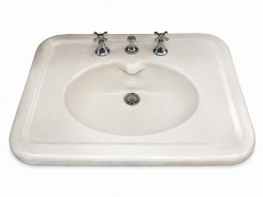 Vintage Porcelain Sink w\/ Integrated Faucet