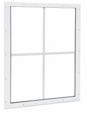 White-Framed 4-Pane Window Panel