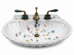 Vintage Floral Shell Sink