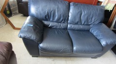 Faux Leather Love Seat