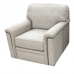 Local Manufacturer Nail-Studded Trim Swivel Chair