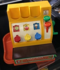 VINTAGE 1974 Fisher Price CASH REGISTER