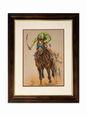 1997 Equestrian Horse Racing Artwork