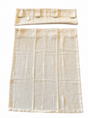 Set of 2 Linen-Blend Caf\u00e9 Curtain Panel