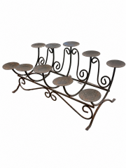 Decorative Scrollwork Metal 10-Candle Holder