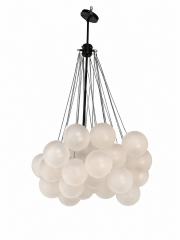 Modern Frosted Glass Globe Cluster Chandelier