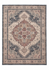 Distressed Medallion Washable Area Rug