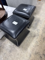 Ellastone Traditional Faux Leather Upholstered Ottoman