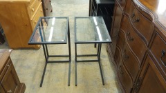 Glass top End Table Set