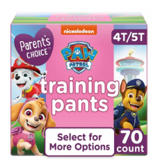 parent's choice paw patrol training pants 4t\/5t 70 disposable pants MSRP $20