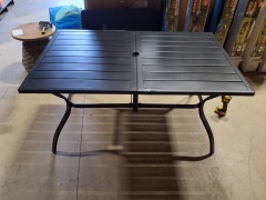 Patio Furniture metal black picnic table MSRP $180