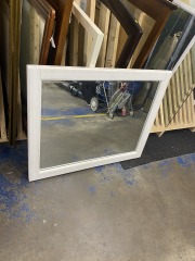 White Farmhouse Beveled Mirror (42 X 34)