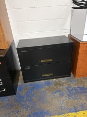 Black and Gold Lateral Filing Cabinet