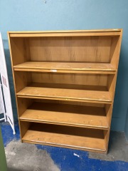 Sturdy Deep Light Wood Utility Shelf