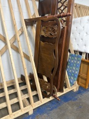 Full Intricate Wood Headboard