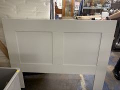 Shaker Style White Full Headboard with Shelves