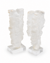 Fishtail Selenite Crystals on Acrylic Bases
