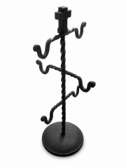 Wrought Iron Mug Holder Tree w\/ Christian Cross