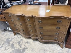 12 Drawer Vintage Triple Front Dresser