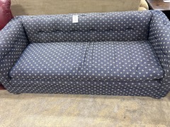 Red Leather 2-Seater Sofa