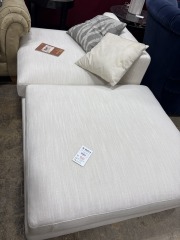 White Linen Union Collection Love Seat