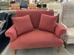 Red Highback Loveseat