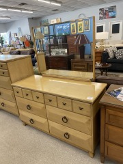 Blonde Deco Dresser\/Mirror