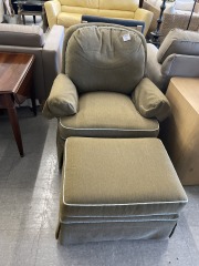Army Green Rocker\/Ottoman