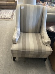 Ethan Allen Stripe Chair