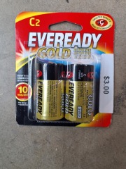 Eveready 2pk C batteries