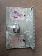 mason jar and clips wooden photo plaque retail $19.99