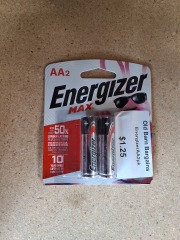 Energizer 2pk AA batteries