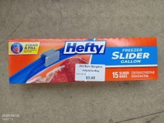 hefty freezer slider gallon 15 count slider bags retails $4.50