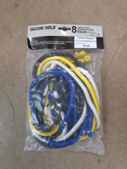 secure hold 8pk heavy duty bungee cords MSRP $16.99