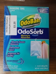 Odoban Odosorb moisture absorber hanging bag 1pk