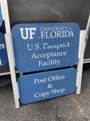 U.S. Passport Acceptance Facility UF Sign